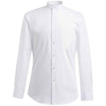White - Front - Brook Taverner Mens Volterra Grandad Collar Formal Shirt