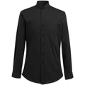 Black - Front - Brook Taverner Mens Volterra Grandad Collar Formal Shirt