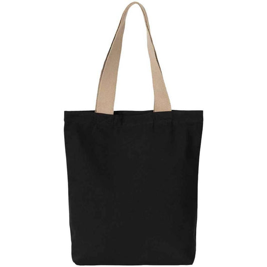 Black Night-Hemp - Front - Kimood Recycled Flat Base Tote Bag