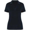 Navy - Front - Native Spirit Womens-Ladies Terry Towel Polo Shirt