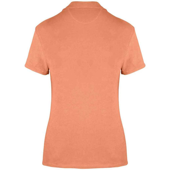 Apricot - Back - Native Spirit Womens-Ladies Terry Towel Polo Shirt
