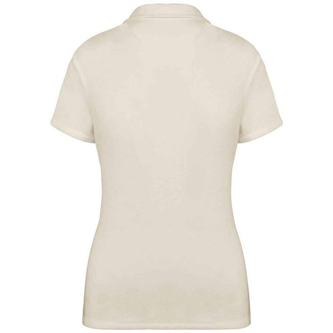 Ivory - Back - Native Spirit Womens-Ladies Terry Towel Polo Shirt