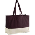 Oxblood-Natural - Front - Westford Mill EarthAware Contrast Tote Bag