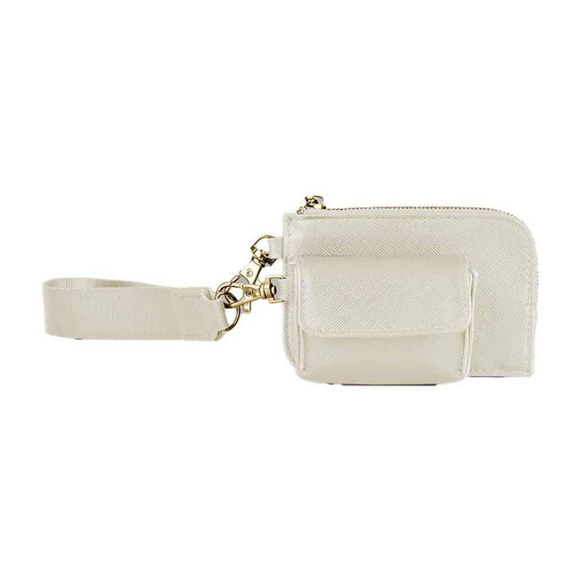 Oyster - Front - Bagbase Boutique Wristlet Pouch Set