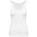 White - Front - Kariban Womens-Ladies Plain Eco Friendly Tank Top