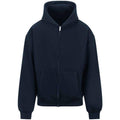 New French Navy - Front - Awdis Unisex Adult Signature Heavyweight Oversized Full Zip Hoodie