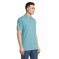 Pool Blue - Side - SOLS Unisex Adult Pacific Pique Twin Needle Stitch Polo Shirt