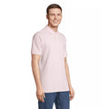 Pale Pink - Side - SOLS Unisex Adult Pacific Pique Twin Needle Stitch Polo Shirt