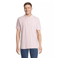 Pale Pink - Front - SOLS Unisex Adult Pacific Pique Twin Needle Stitch Polo Shirt