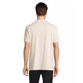 Natural - Back - SOLS Unisex Adult Pacific Pique Twin Needle Stitch Polo Shirt