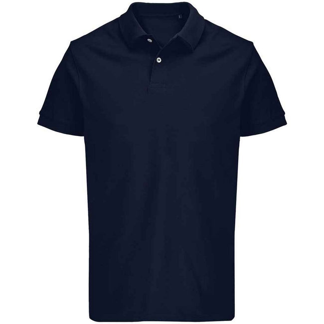 French Navy - Front - SOLS Unisex Adult Pacific Pique Twin Needle Stitch Polo Shirt
