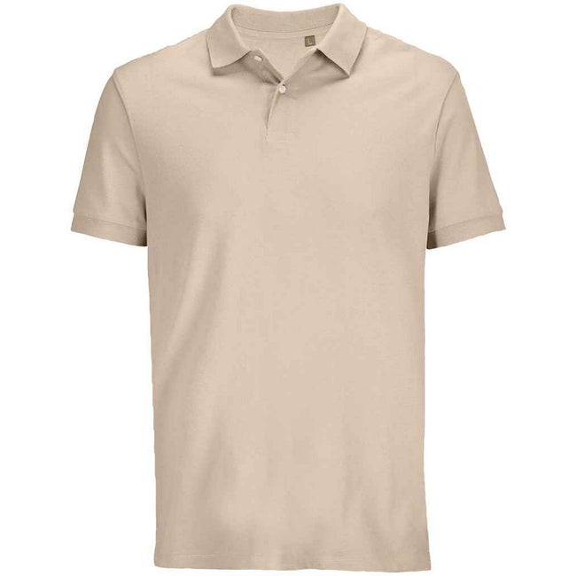 Linen - Front - SOLS Unisex Adult Pacific Pique Twin Needle Stitch Polo Shirt