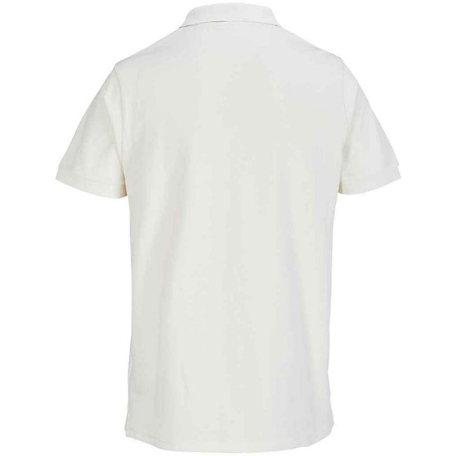Off White - Back - SOLS Unisex Adult Pacific Pique Twin Needle Stitch Polo Shirt