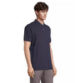 French Navy - Side - SOLS Unisex Adult Pacific Pique Twin Needle Stitch Polo Shirt