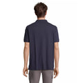 French Navy - Back - SOLS Unisex Adult Pacific Pique Twin Needle Stitch Polo Shirt
