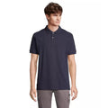 French Navy - Front - SOLS Unisex Adult Pacific Pique Twin Needle Stitch Polo Shirt