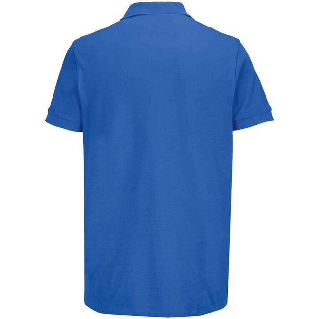 Royal Blue - Back - SOLS Unisex Adult Pacific Pique Twin Needle Stitch Polo Shirt