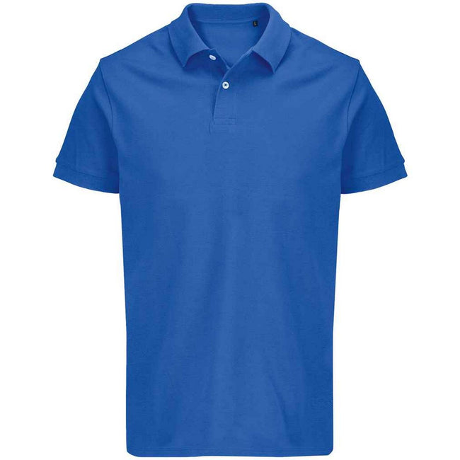 Royal Blue - Front - SOLS Unisex Adult Pacific Pique Twin Needle Stitch Polo Shirt