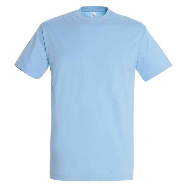 Sky Blue - Front - SOLS Unisex Adult Imperial Heavy T-Shirt