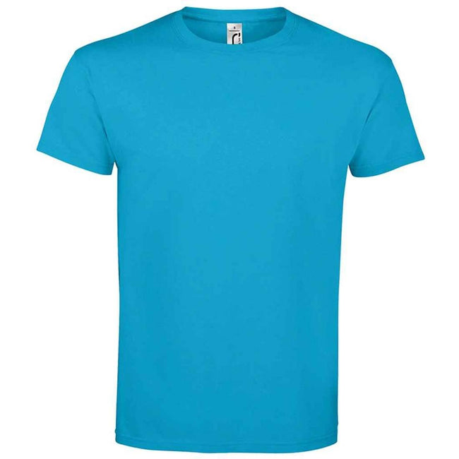 Aqua - Front - SOLS Unisex Adult Imperial Heavy T-Shirt