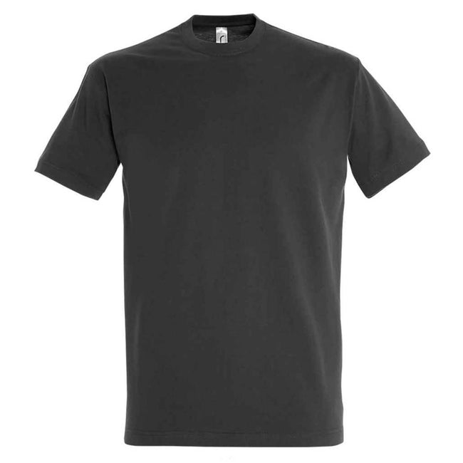 Mouse Grey - Front - SOLS Unisex Adult Imperial Heavy T-Shirt