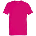 Fuchsia - Front - SOLS Unisex Adult Imperial Heavy T-Shirt