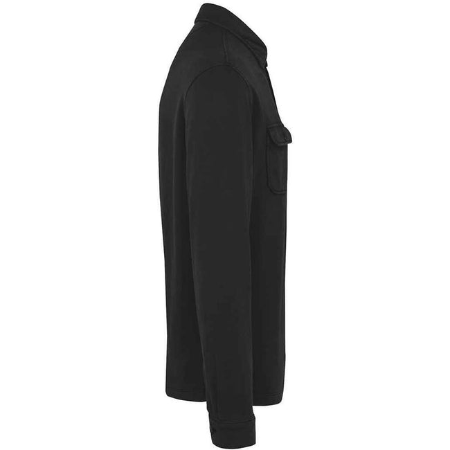 Black - Side - Native Spirit Unisex Adult Faded Brushed Fleece Overshirt