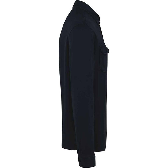 Navy - Side - Native Spirit Unisex Adult Faded Brushed Fleece Overshirt