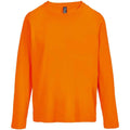 Orange - Front - SOLS Womens-Ladies Monarch Long-Sleeved T-Shirt
