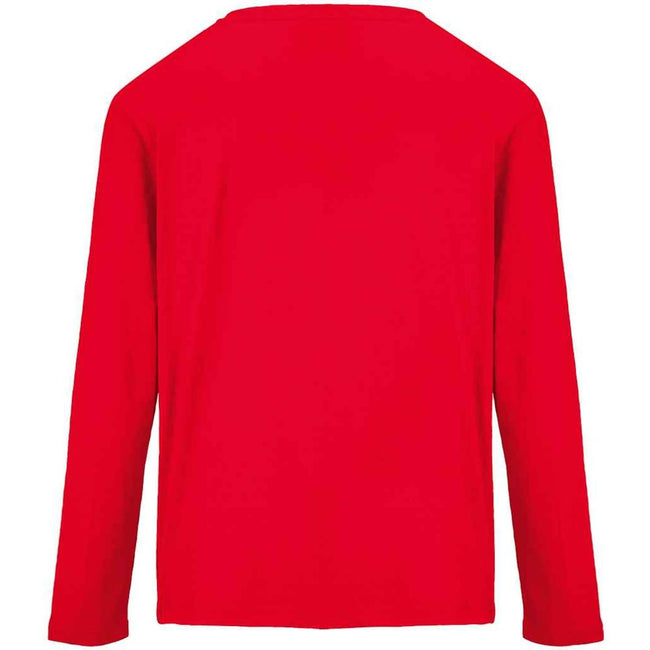 Red - Back - SOLS Womens-Ladies Monarch Long-Sleeved T-Shirt