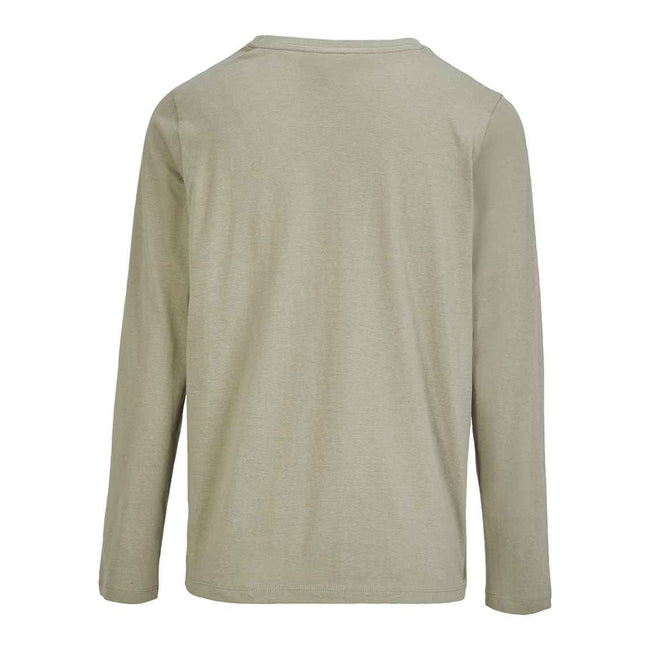 Khaki - Back - SOLS Womens-Ladies Monarch Long-Sleeved T-Shirt