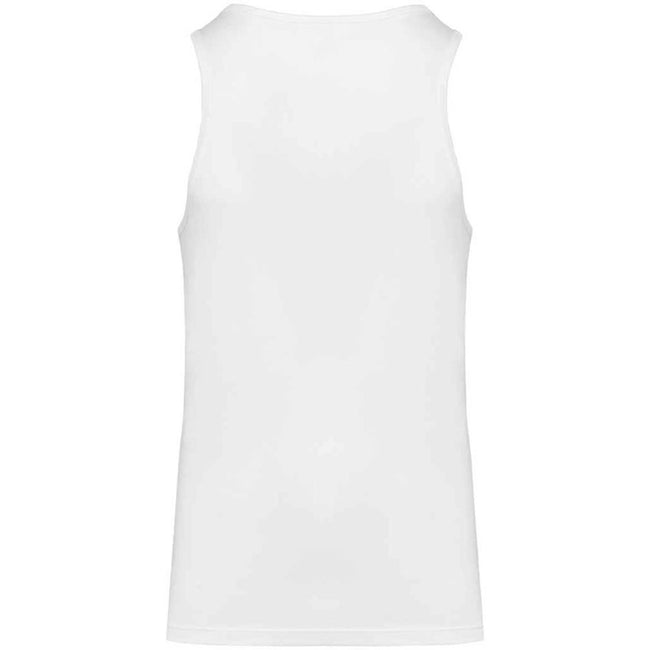 White - Back - Kariban Mens Plain Eco Friendly Tank Top