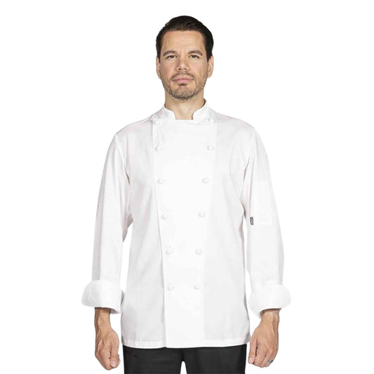 White - Front - Le Chef Unisex Adult Luxe Chef Jacket