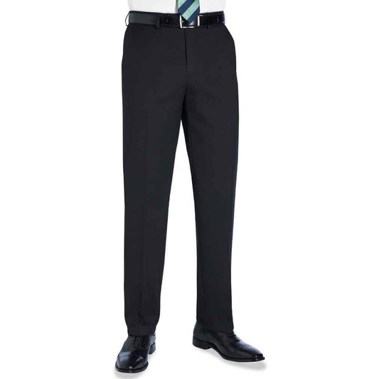 Navy - Front - Brook Taverner Mens Eclipse Phoenix Pin Dot Trousers