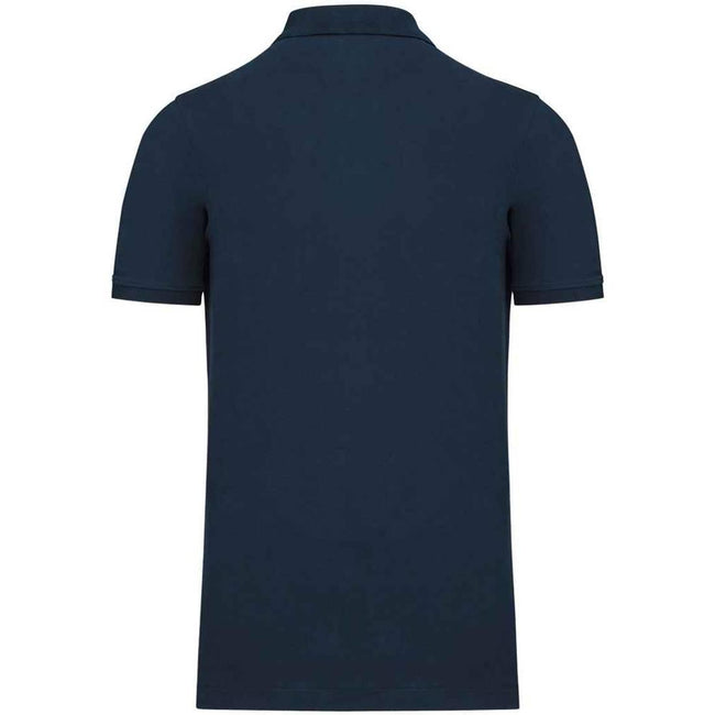 Navy - Back - Kariban Mens Pique Organic Polo Shirt