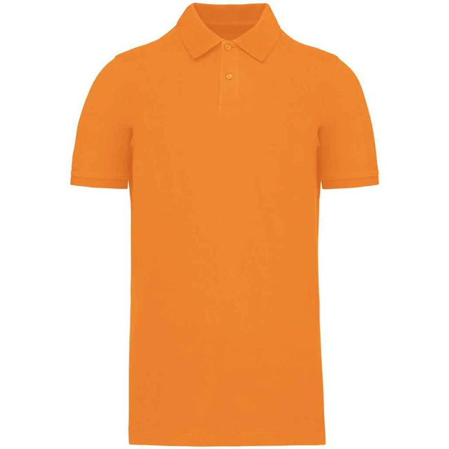 Orange - Front - Kariban Mens Pique Organic Polo Shirt