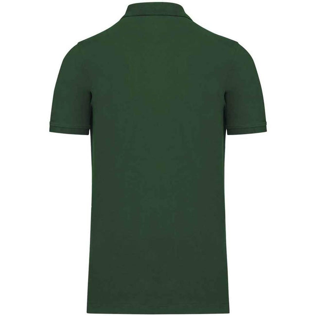 Forest Green - Back - Kariban Mens Pique Organic Polo Shirt