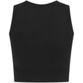 Black - Back - Tombo Womens-Ladies Cropped Tank Top