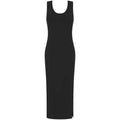 Black - Front - SF Womens-Ladies Racerback Midi Dress