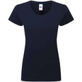French Navy - Front - Russell Womens-Ladies Authentic Classic Ringspun Cotton T-Shirt