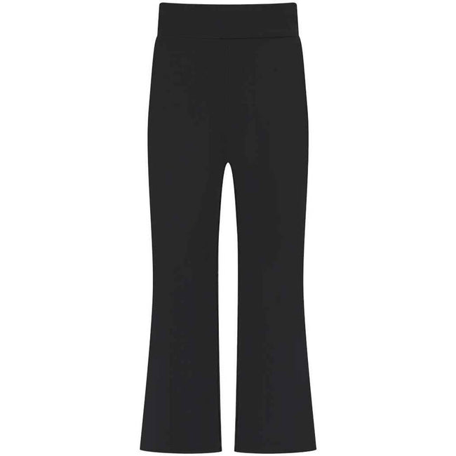 Black - Front - SF Childrens-Kids Flared Leggings