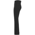 Black - Side - SF Womens-Ladies Flared Leggings