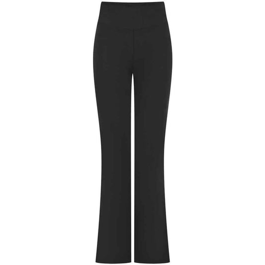 Black - Front - SF Womens-Ladies Flared Leggings