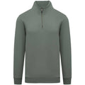 Moss - Front - Native Spirit Mens Quarter Zip Sweatshirt