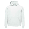 White - Front - Fruit of the Loom Mens Supercotton Plain Hooded Sweatshirt
