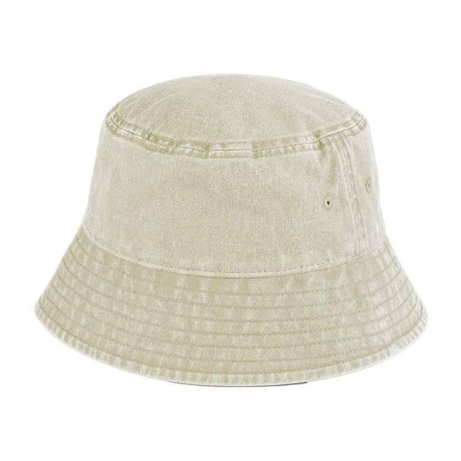 Stone - Front - Beechfield Vintage Bucket Hat