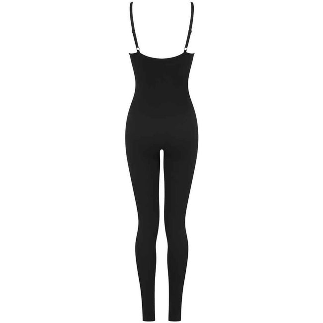 Black - Back - Tombo Womens-Ladies Plain Unitard