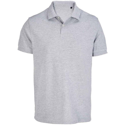 Grey Marl - Front - SOLS Unisex Adult Pacific Marl Piqué Polo Shirt