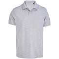 Grey Marl - Front - SOLS Unisex Adult Pacific Marl Piqué Polo Shirt