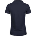 Navy - Back - Tee Jays Womens-Ladies Luxury Stretch V Neck Polo Shirt